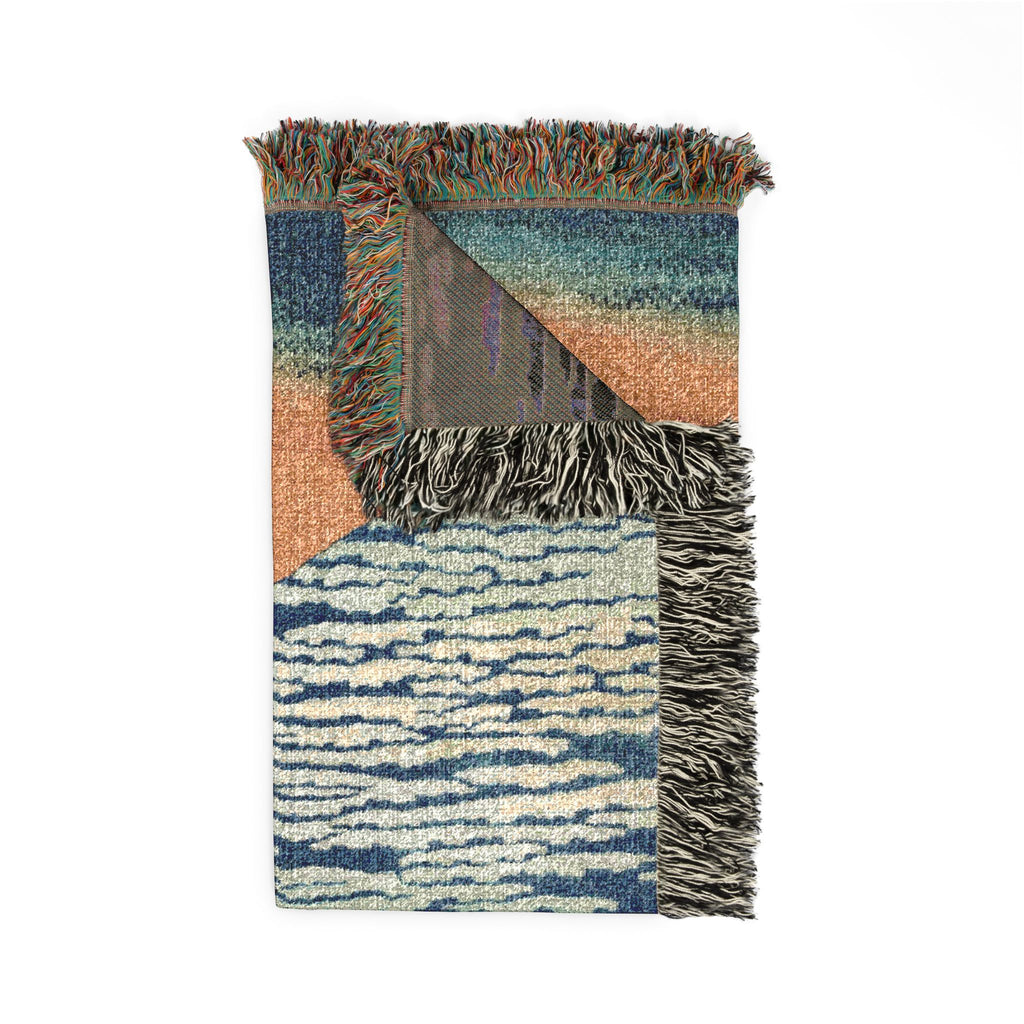 A Mild Breeze on a Fine Day Woven Blanket, Katsushika Hokusai, Japanese Landscape Art