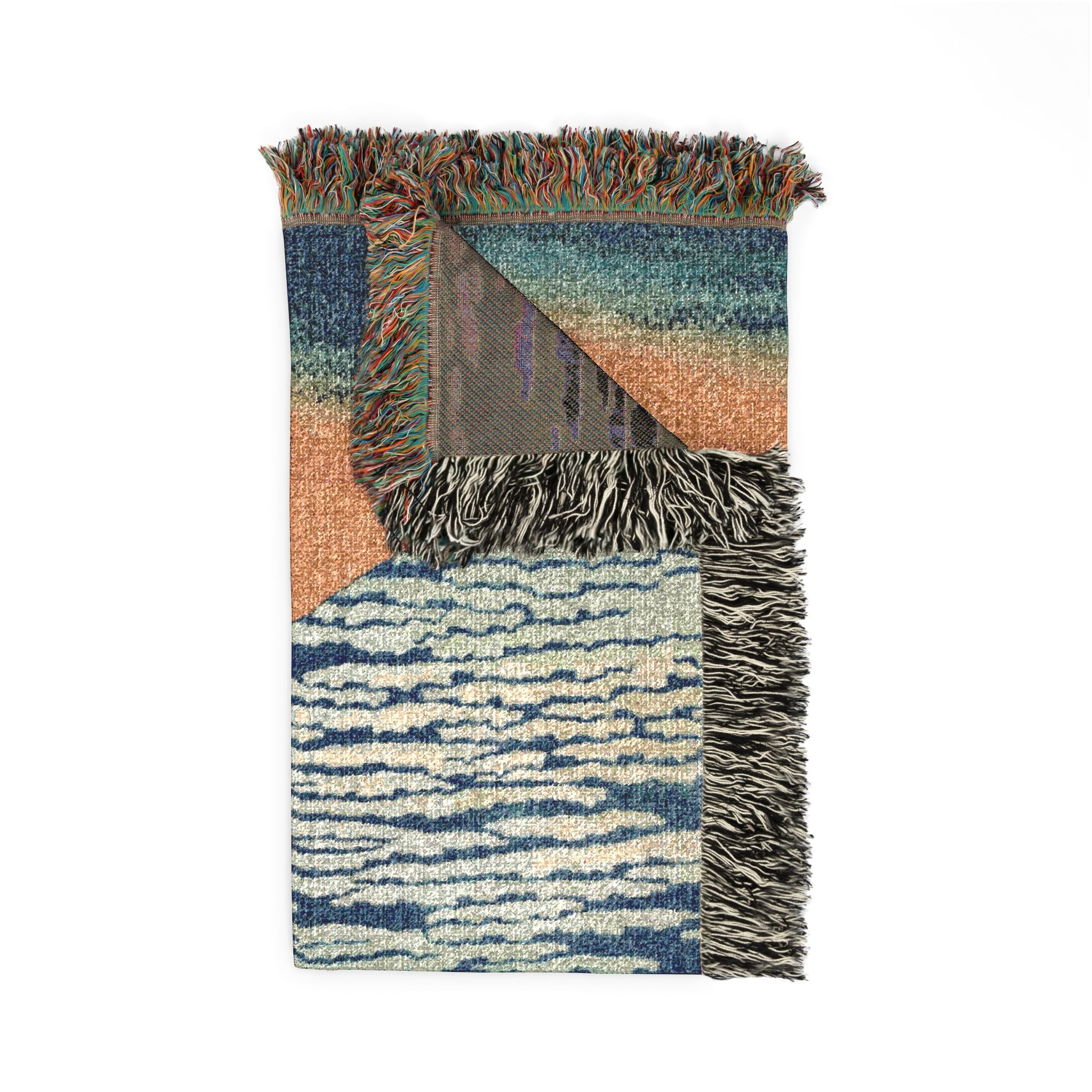 A Mild Breeze on a Fine Day Woven Blanket, Katsushika Hokusai, Japanese Landscape Art