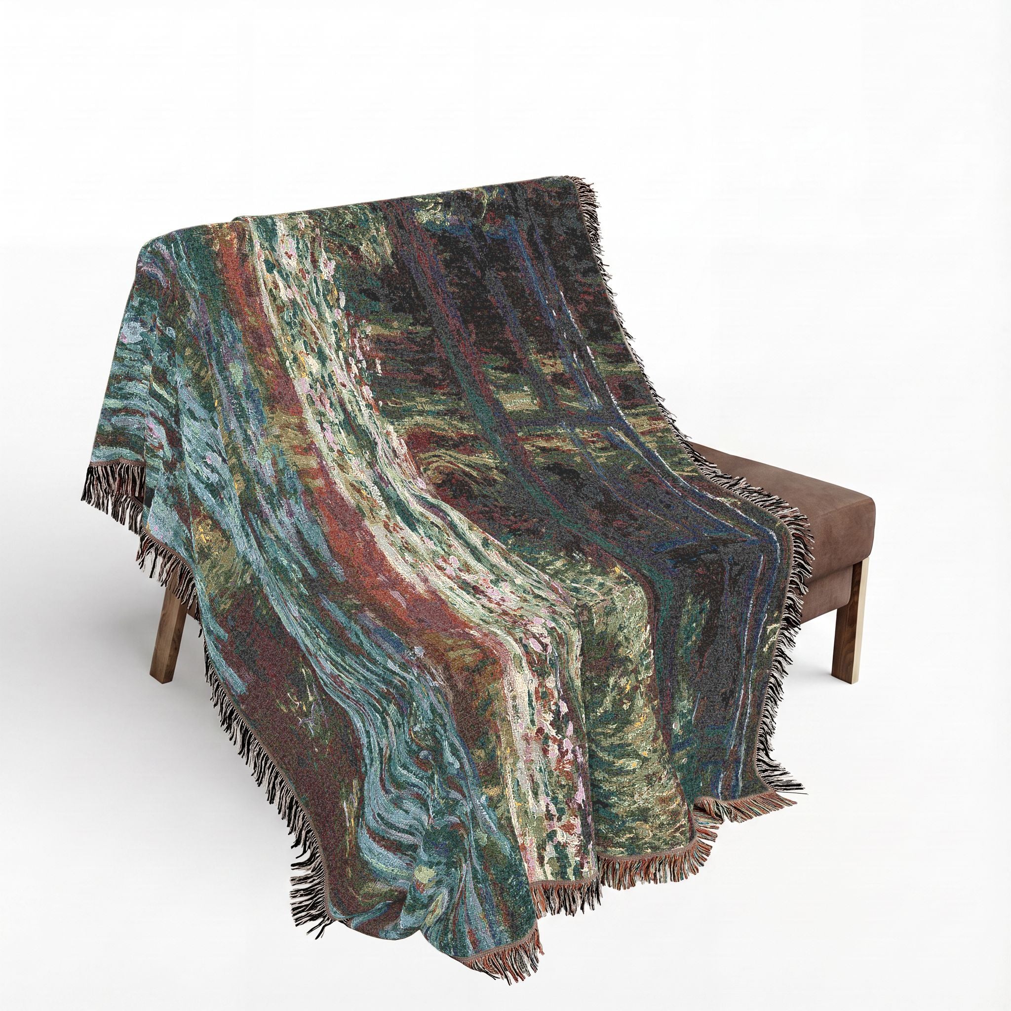 Water Lily Pond Woven Blanket, Claude Monet, Impressionist Art Throw