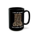 I Like Big Books And I Cannot Budget Mug, Funny Book Lover Humor, Black Ceramic