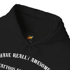 I Have Really Awesome Tattoos Under Here Hoodie, Funny Tattoo Humor, Tattoo Lovers Sweatshirt