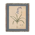 Hyacinthoides Non-Scripta Bluebell Woven Blanket, Flora Londinensis, Vintage Botanical Art