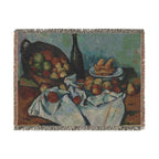 A Basket of Apples Woven Blanket, Paul Cézanne, Post-Impressionist Still Life Art