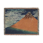 A Mild Breeze on a Fine Day Woven Blanket, Katsushika Hokusai, Japanese Landscape Art