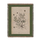 A Curious Herbal Camomile Woven Blanket, Elizabeth Blackwell, Vintage Botanical Art