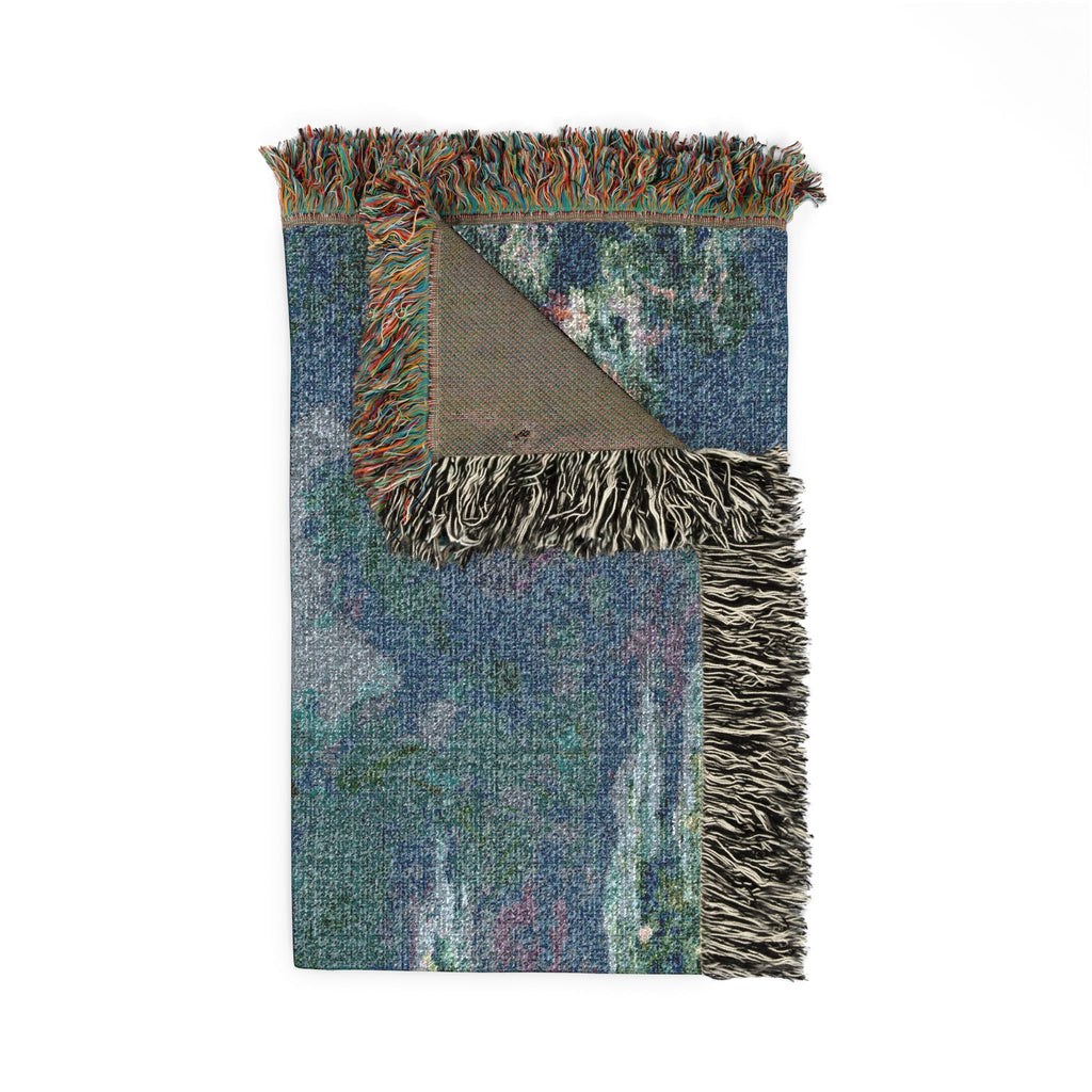 Water Lilies Woven Blanket, Claude Monet, Impressionist Fine Art Throw