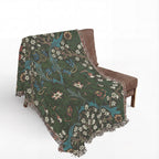 Blackthorn Woven Blanket, John Henry Dearle, Arts and Crafts Floral Art Throw