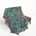 Irises Woven Blanket, Vincent van Gogh, Fine Art Floral Throw