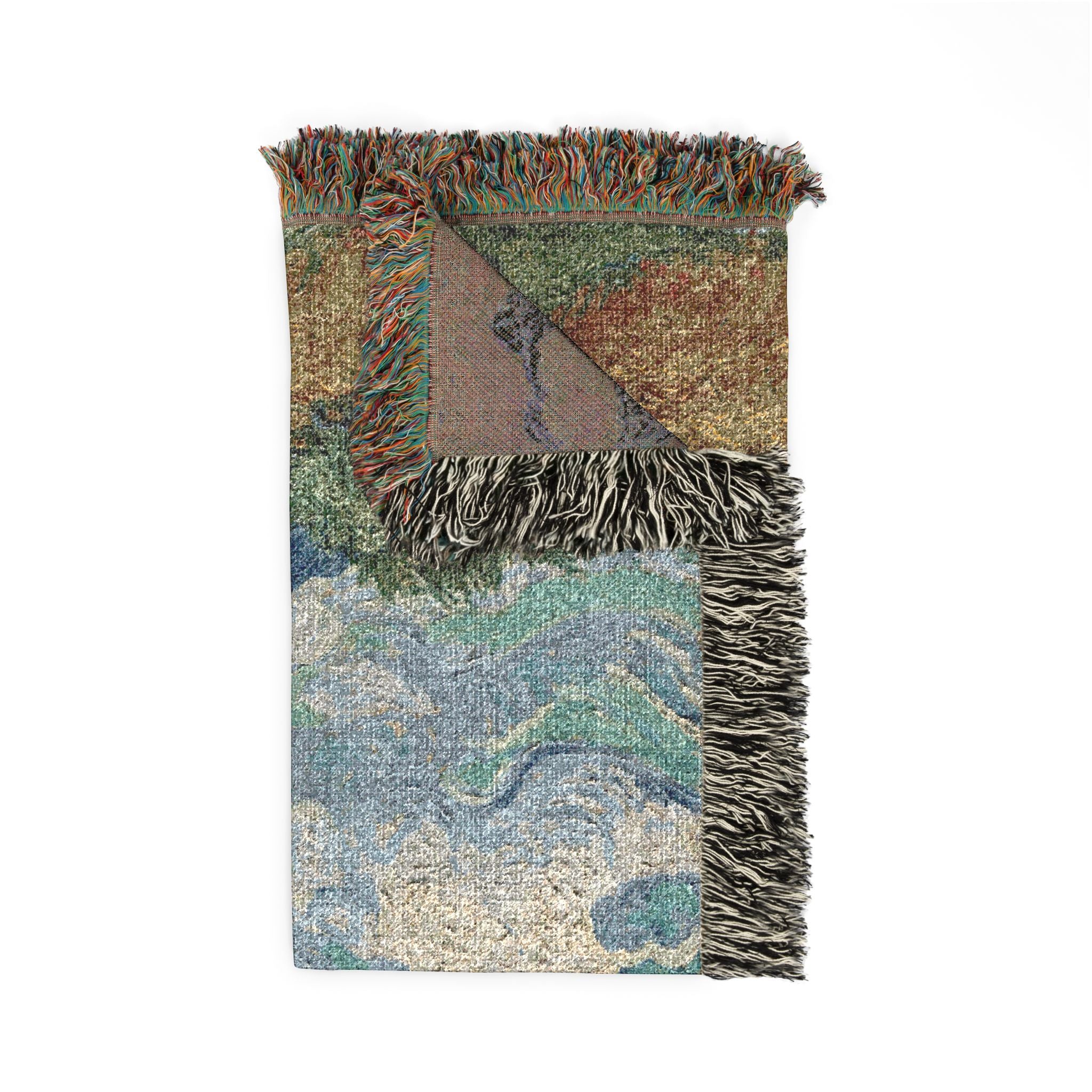Wheat Field with Cypresses Woven Blanket, Vincent van Gogh, Fine Art Throw