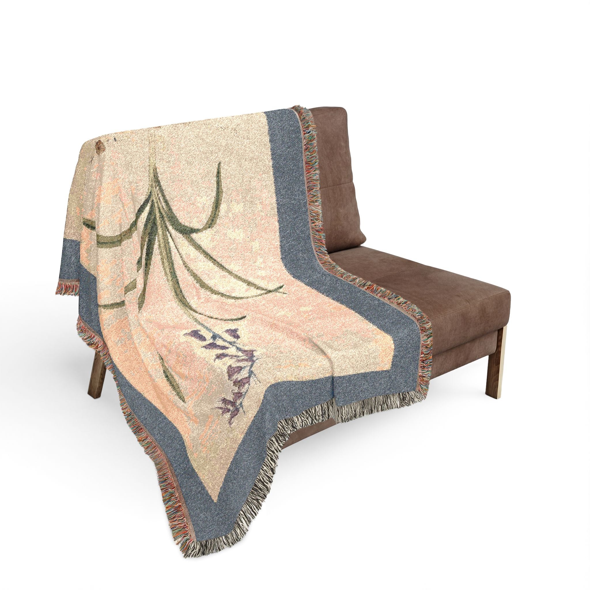 Hyacinthoides Non-Scripta Bluebell Woven Blanket, Flora Londinensis, Vintage Botanical Art