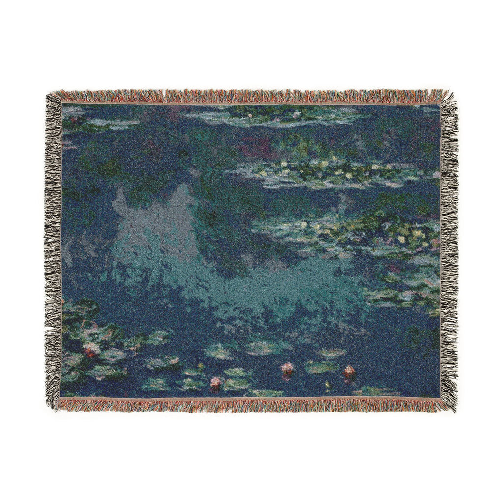 Water Lilies Woven Blanket, Claude Monet, Impressionist Fine Art Throw