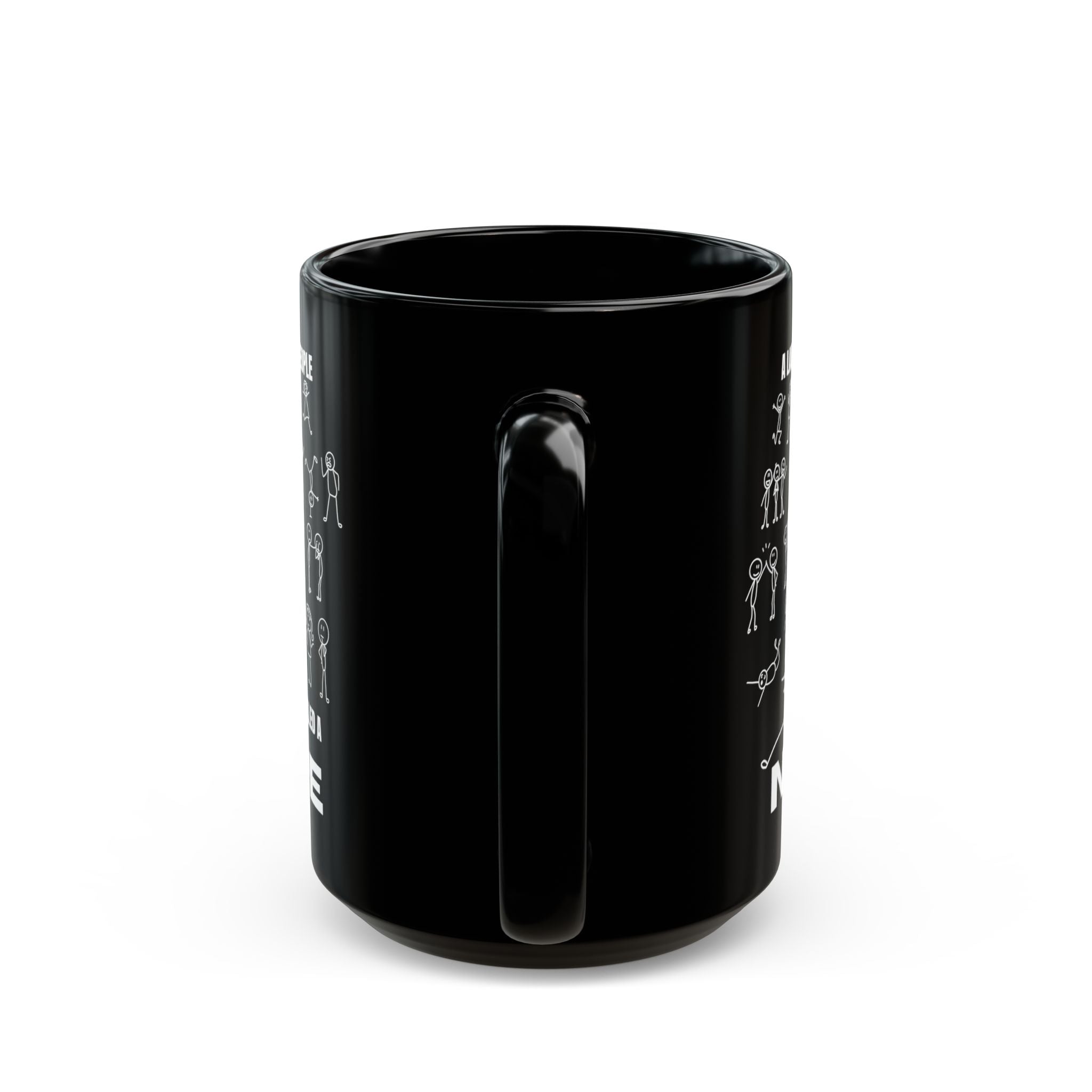 A Large Group of People Is Called a Nope Coffee Mug, Funny Introvert Humor, Black Ceramic