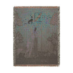The Lady and the Unicorn Touch Woven Blanket, Medieval Tapestry Art Throw