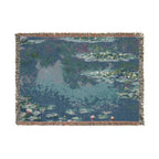 Water Lilies Woven Blanket, Claude Monet, Impressionist Fine Art Throw