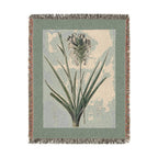 Agave Spicata Woven Blanket, Pierre-Joseph Redouté, Vintage Botanical Art Throw