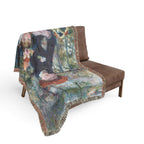Two Sisters (On the Terrace) Woven Blanket, Pierre-Auguste Renoir, Impressionist Art Throw