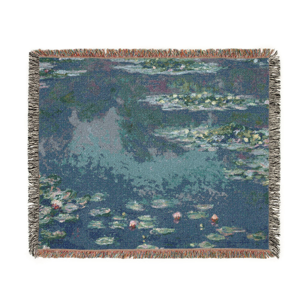 Water Lilies Woven Blanket, Claude Monet, Impressionist Fine Art Throw