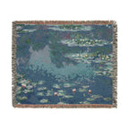 Water Lilies Woven Blanket, Claude Monet, Impressionist Fine Art Throw