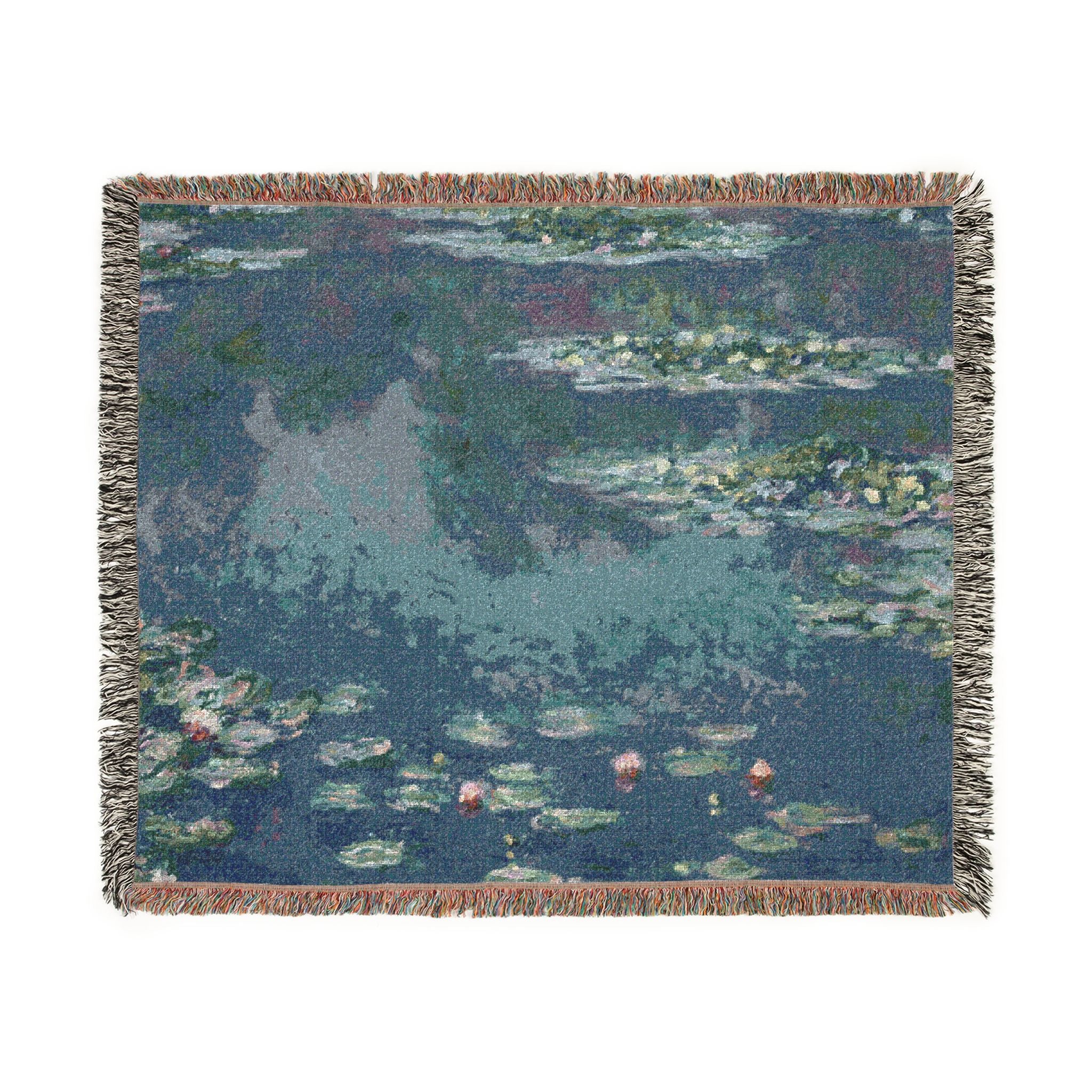 Water Lilies Woven Blanket, Claude Monet, Impressionist Fine Art Throw