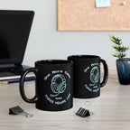 One More Game Was Three Hours Ago Mug, Funny Gamer Humor, Retro Neon Black Ceramic