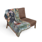 Two Sisters (On the Terrace) Woven Blanket, Pierre-Auguste Renoir, Impressionist Art Throw