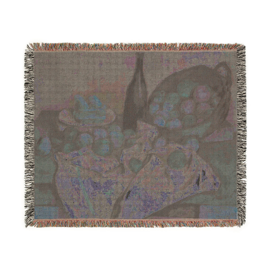 A Basket of Apples Woven Blanket, Paul Cézanne, Post-Impressionist Still Life Art