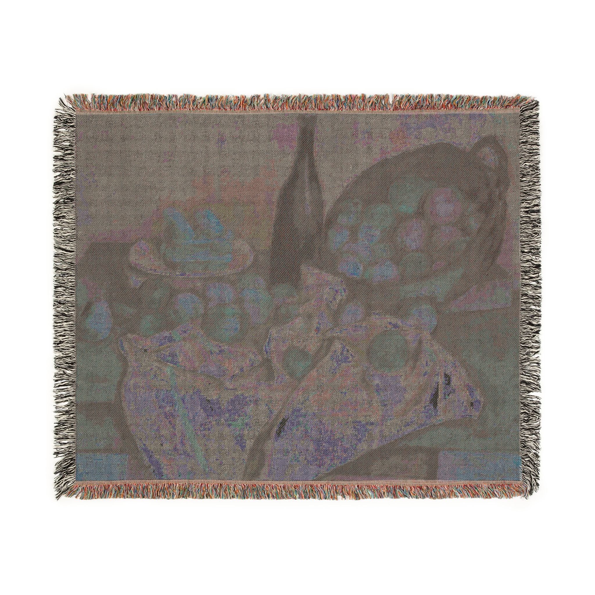 A Basket of Apples Woven Blanket, Paul Cézanne, Post-Impressionist Still Life Art