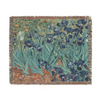 Irises Woven Blanket, Vincent van Gogh, Fine Art Floral Throw