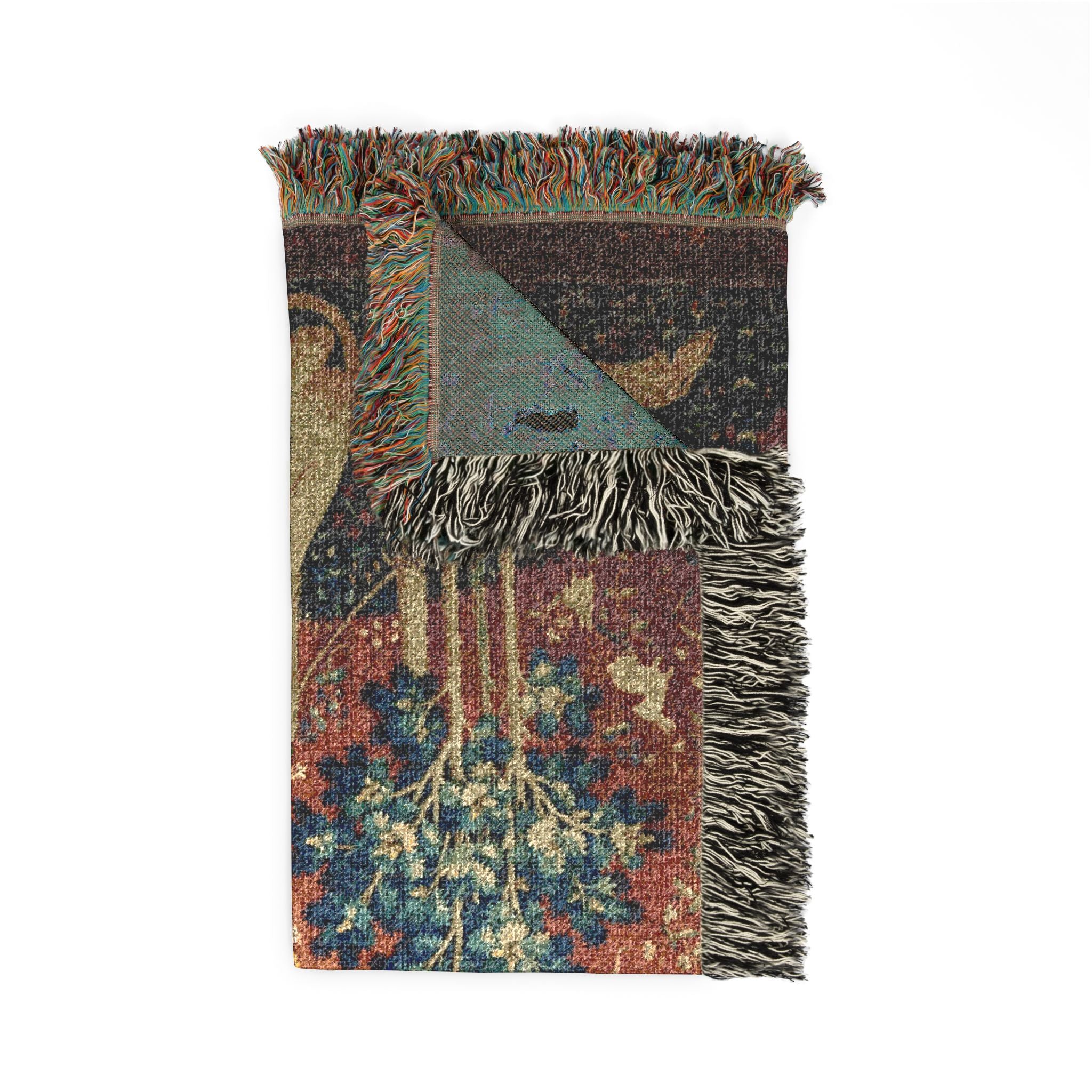 The Lady and the Unicorn À Mon Seul Désir Woven Blanket, Medieval Tapestry Art Throw