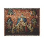 The Lady and the Unicorn À Mon Seul Désir Woven Blanket, Medieval Tapestry Art Throw