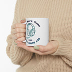 One More Game Was Three Hours Ago Mug, Funny Gamer Humor, Retro Neon White Ceramic