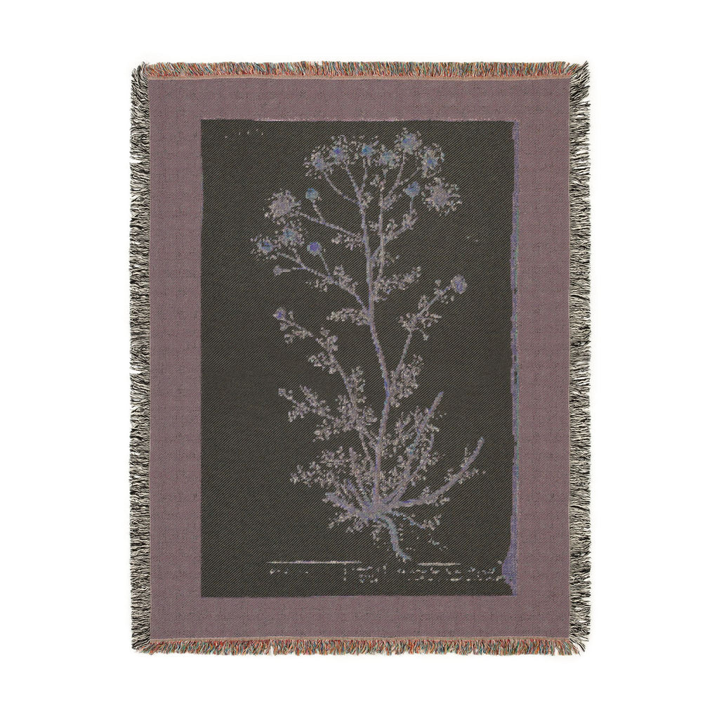 A Curious Herbal Faetid Camomile Woven Blanket, Elizabeth Blackwell, Botanical Art Throw