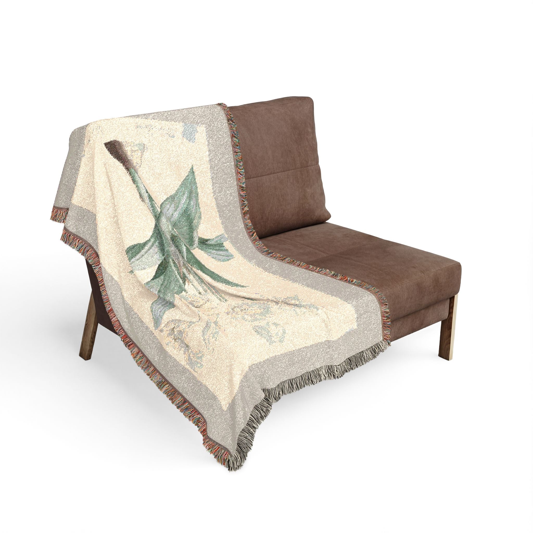Crinum Giganteum Woven Blanket, Pierre-Joseph Redouté, Vintage Botanical Art Throw