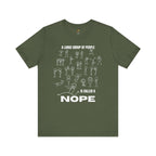 A Large Group of People Is Called a Nope Graphic Tee, Funny Stick Figure Introvert T-Shirt