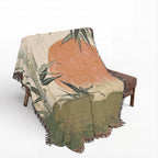 Bamboo and Rising Sun Woven Blanket, Utagawa Kunimaru, Japanese Botanical Art