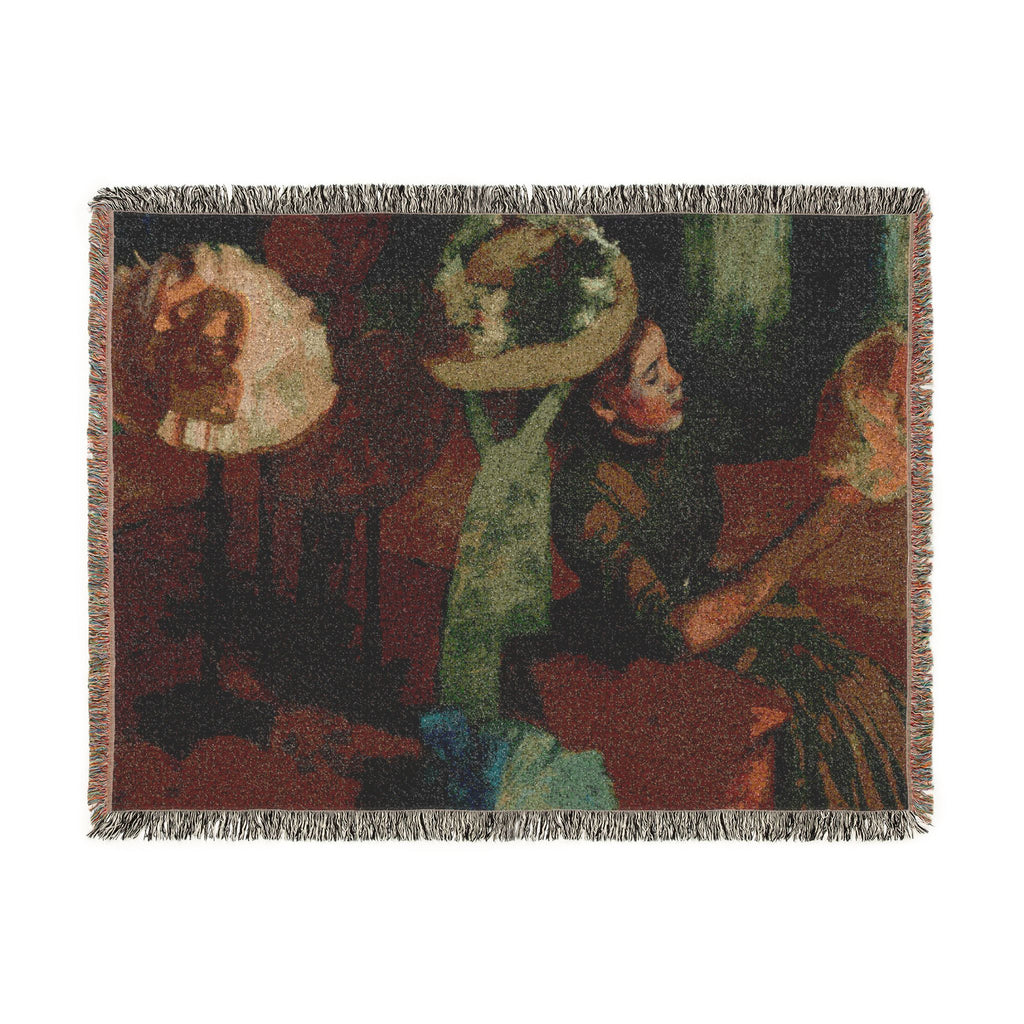The Millinery Shop Woven Blanket, Edgar Degas Impressionist Art