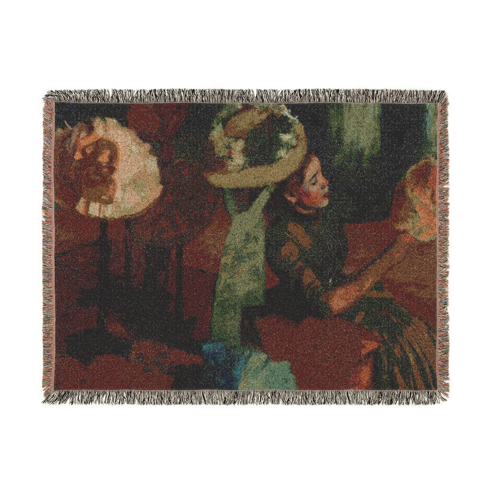 The Millinery Shop Woven Blanket, Edgar Degas Impressionist Art
