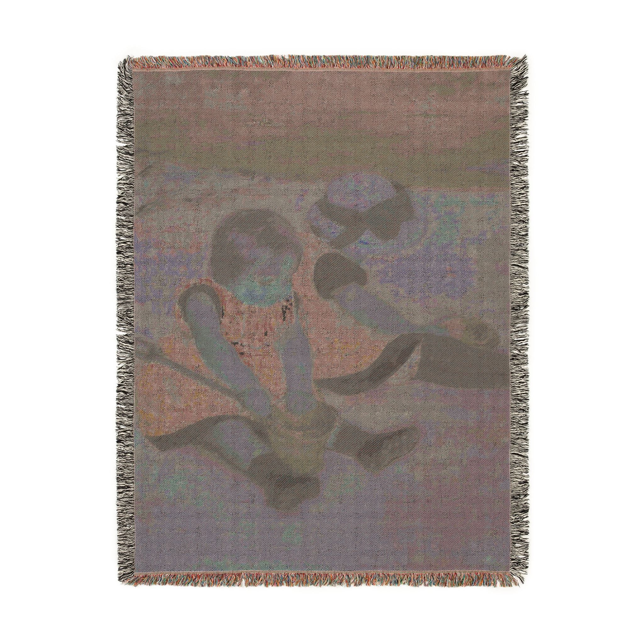 Children Playing on the Beach Woven Blanket, Mary Cassatt, Impressionist Art Throw