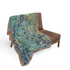 Irises Woven Blanket, Vincent van Gogh, Fine Art Floral Throw