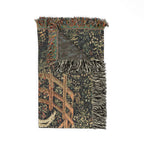 The Unicorn in Captivity Woven Blanket, Medieval Unicorn Tapestry Art Throw