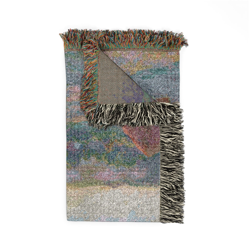 Stacks of Wheat (End of Summer) Woven Blanket, Claude Monet, Impressionist Art Throw