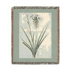 Agave Spicata Woven Blanket, Pierre-Joseph Redouté, Vintage Botanical Art Throw