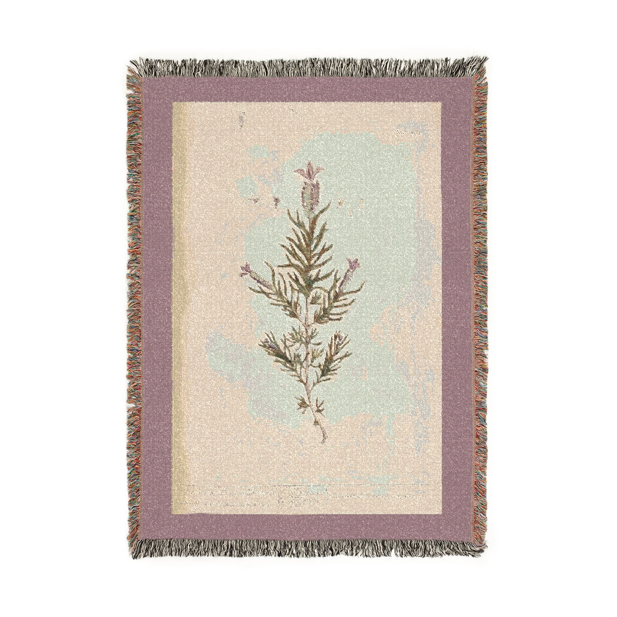 A Curious Herbal French Lavender Woven Blanket, Elizabeth Blackwell, Botanical Art Throw