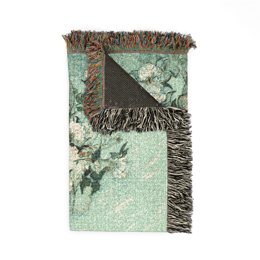 Roses Woven Blanket, Vincent van Gogh, Floral Fine Art Throw
