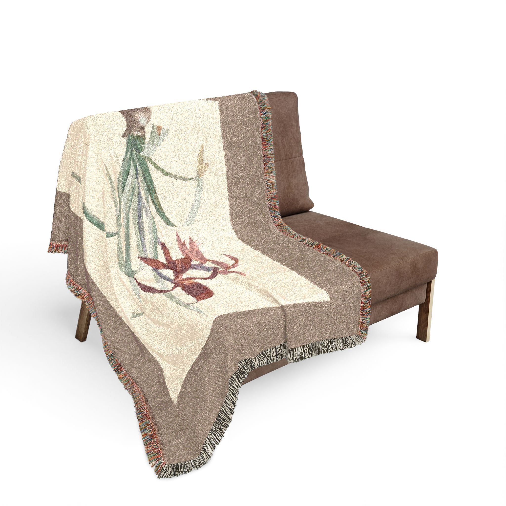 Amaryllis Formosissima Woven Blanket, Pierre-Joseph Redouté, Vintage Botanical Art Throw