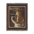 JOB Cigarette Papers Woven Blanket, Alphonse Mucha, 1897 Art Nouveau Poster