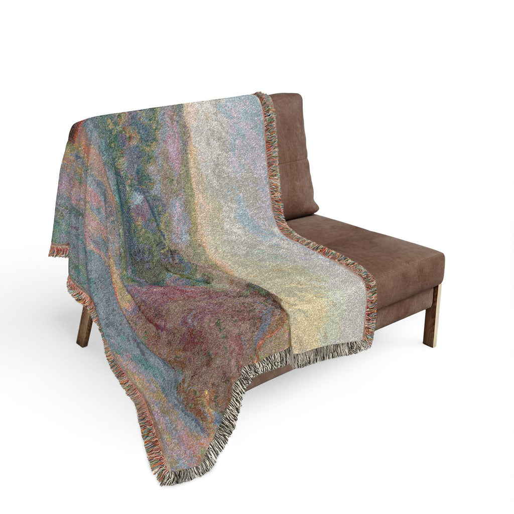Stacks of Wheat (End of Summer) Woven Blanket, Claude Monet, Impressionist Art Throw