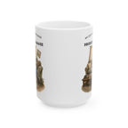 My Cat's Love Language is Property Damage Mug, Funny Cat Humor, White Ceramic