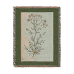A Curious Herbal Faetid Camomile Woven Blanket, Elizabeth Blackwell, Botanical Art Throw