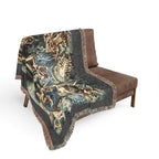 Batrachia Frogs Woven Blanket, Ernst Haeckel, Vintage Amphibian Art